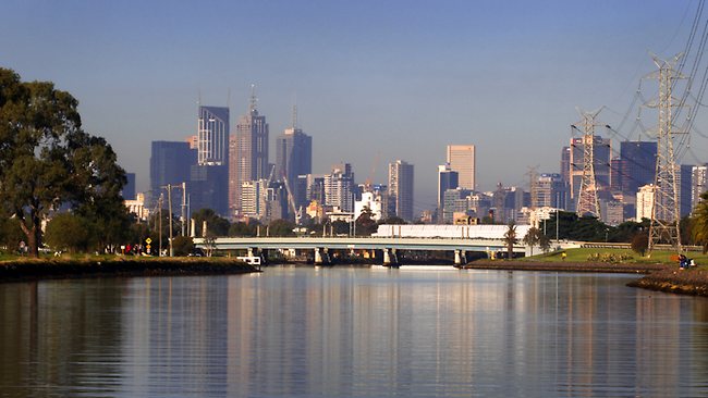 Melbourne City backdrop to the course
