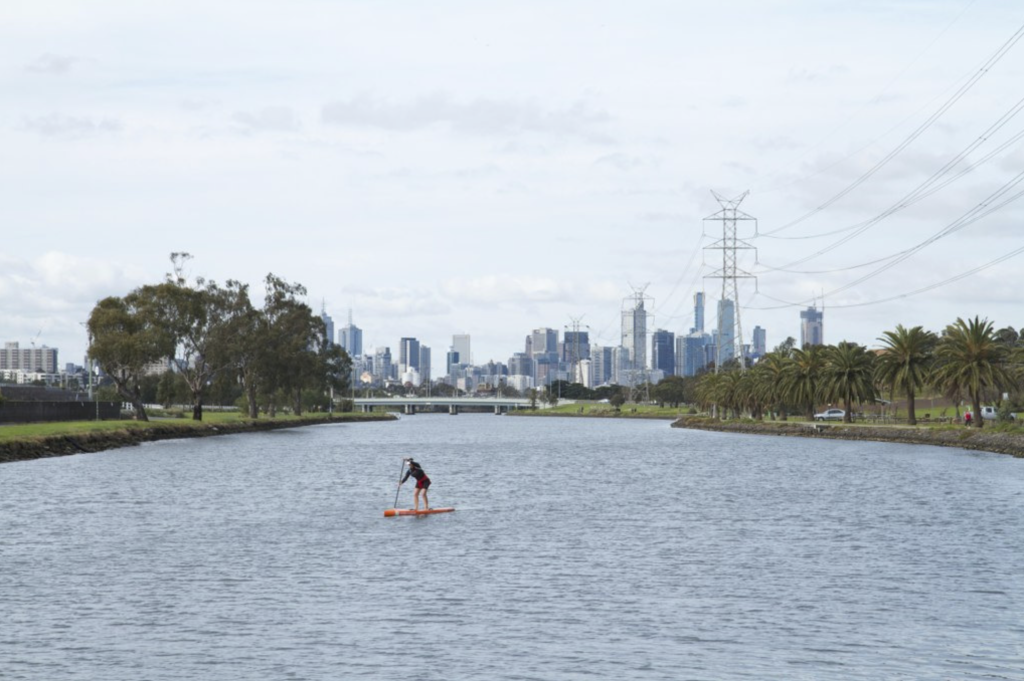 Paddler on Maribyrnong River